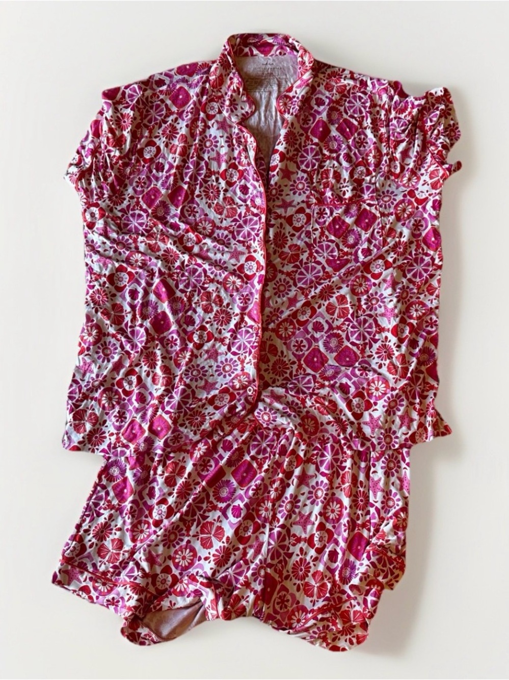 Little Sleepies Women’s Bamboo Viscose Pajama Set Short Sleeve Shorts Size XL - Picture 2 of 7